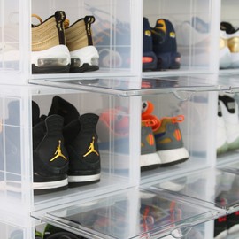 M Living Shoe Carry Premium Shoe Storage Shoe Organizer Organizer Transparent, 04. Side Door-Black / 엠리빙 슈캐리 프리미엄 신발보관함 신발 정리대 정리함 투명, 04.사이드도어-블랙