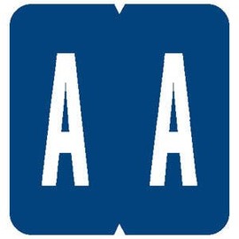 1-5/16"H x 1-1/4"W Dark Blue GBS/VRE Compatible 1-5/16" Alpha Label 'A' (550/Roll) - TBBS-91321