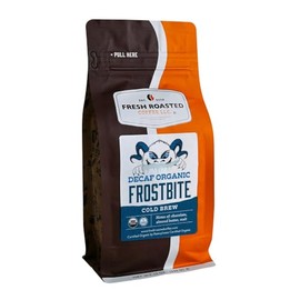 Fresh Roasted Coffee, Organic Decaf Frostbite Cold Brew | Mold & Myco 3rd Party Tested | 12 oz, Medium Roast, Kosher | Coarse Ground