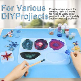 Silikon Tischsets, 2 Stück Antihaftbeschichtung Silikonmatte Backmatte für Handwerk, Schmuck Gießformen Matten, Platzierungsmatte, Kunst und Bastelmatte