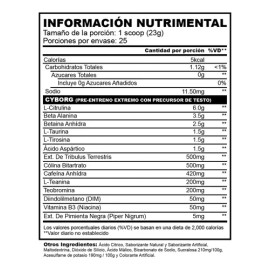 Cyborg (pre-entreno Extremo) Caramelo Suave 575g Caramelo Suave