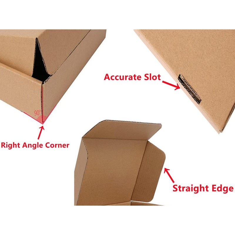 Corrugated Cardboard Shipping Boxes, 100x100x53mm Royal Mail Small Parcel PiP
