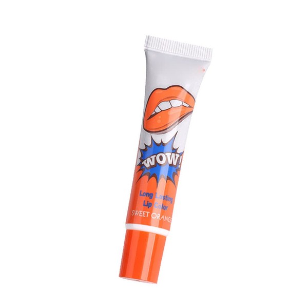 Magic Tattoo Lip Gloss Set, Lips Tattoo Lipstick for Peel-Off Lips Magic Magic Colour Durable Waterproof Tattoo Magic Colour Peel Off Mouth Shield Tint Lip Gloss (Sweet Orange)