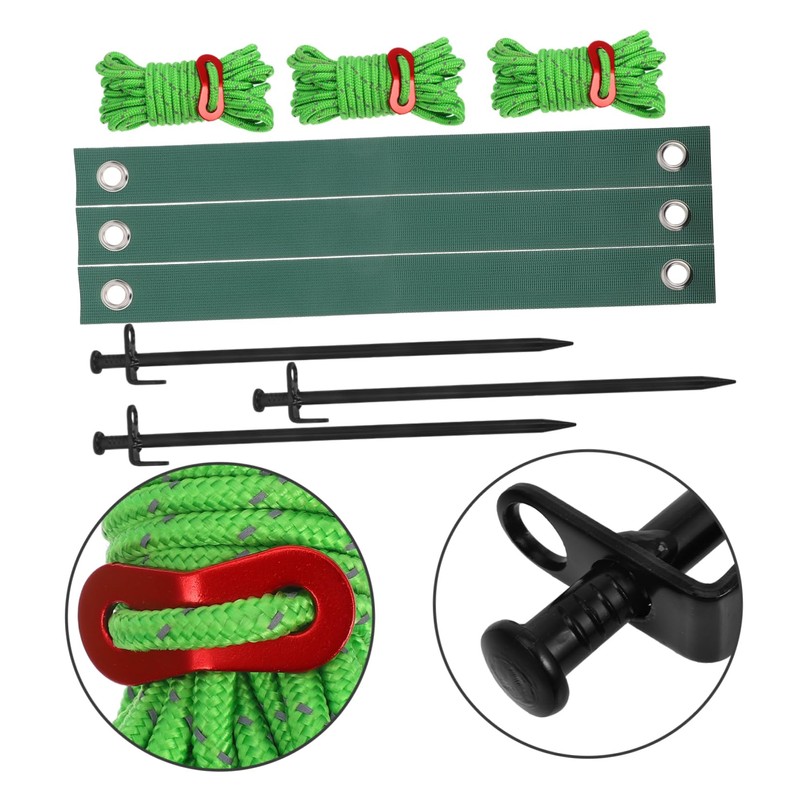 IWOWHERO Tree Support Anchor Kit Heavy Duty Metal Stakes Windproof