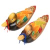 1 Pair Wooden Mandarin Duck Ornament Water Based Paint Romantic