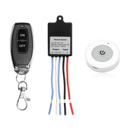 QIACHIP Mini Wireless Remote Control Switch DC 6V 12V 24V 1 Channel RF Relay Latched Switch for LED Light Car Battery Anti-Leakage Retrofit,Access Control