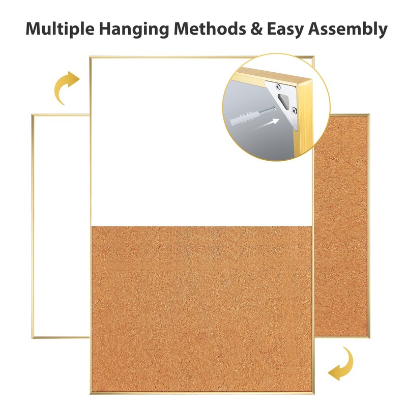 ARCOBIS Cork Board White Board Combo, 36 x 24 Inch