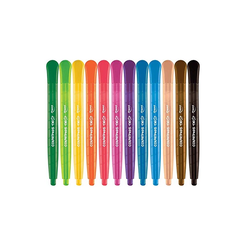 Maped - 860612 Colour'Peps Twist Wax Crayons - x12 Pens