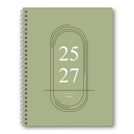 Monthly Planner 2025-2027, 24 Months Planner Calendar 2025-2027, July 2025 - June 20277, 7.3" × 9.5", 25-27 Monthly Calendar for School Office Home Planning - Green