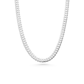 RACA 925 Sterling Silver Chain Necklace for Men, Cuban Link Chain for Women, Gift for Him, Figaro Chains, Curb & Snake Necklaces, Gift for Her, Silver Jewelry, 22-24” Style Options, 22 Inches,
