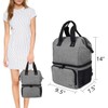 (Breast Pump Backpack, Gray) - Luxja Breast Pump Bag with