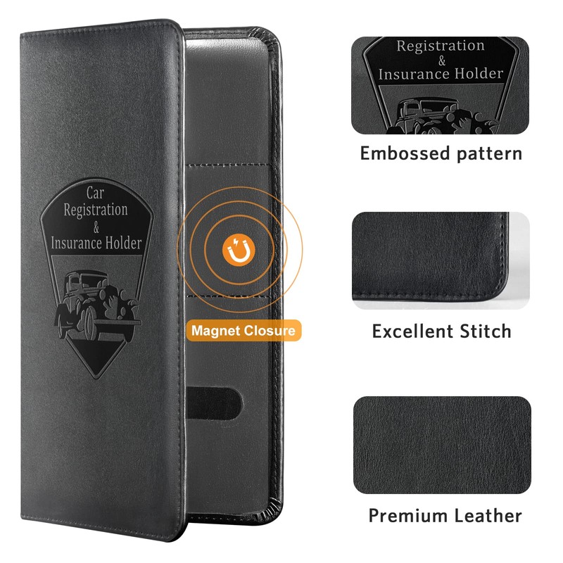 CoBak Car Registration and Insurance Holder - Vehicle Glove Box