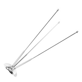 COHEALI Metal Flag Pole with Base Desk Flag Holder for Conference Rooms Easy Installation Lightweight Design and DIY Decorations Silver Tripod Stand