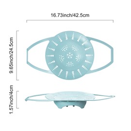 Vbvbip Silicone Steamer Basket with Collapsible Design for Vegetables - Instant Pot Compatible, Reusable, Non-Stick, BPA-Free,Blue