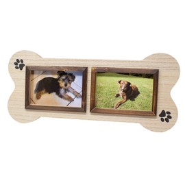 Dog Picture Frame Unique Collage, 4x6 Two Photo picture frame in the shape of a Dog Bone. Makes a great gift for anyone who has dogs.