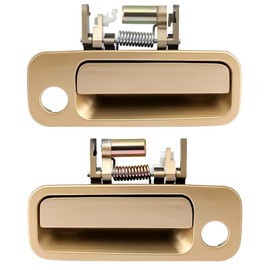 LUJUNTEC Manijas de puerta exterior, manijas de puerta delantera, lado izquierdo del pasajero derecho, reemplazo para Toyota para Camry, 2 manijas doradas de repuesto