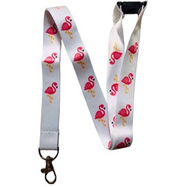 Flamingo Print Lanyard/Badge Holder & Safety Breakaway