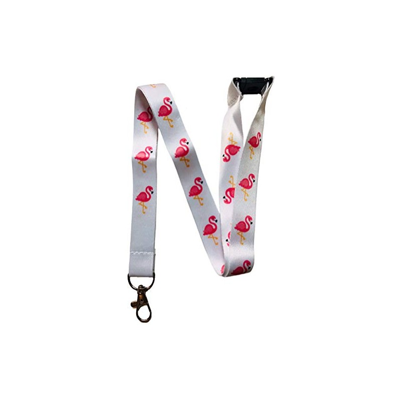Flamingo Print Lanyard/Badge Holder & Safety Breakaway