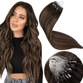 LaaVoo Micro Loop Extensions, Real Hair Extensions, Real Hair, Micro Ring Hair Extensions, Loop, Remy Quality, Human Hair, Straight, Remy Hair Pieces