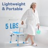Loyoda Shower Chair for Inside Shower with Removable Back, Adjustable