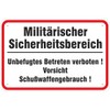 Military Security Area / Firearms Use Aluminium Composite Sign 3mm