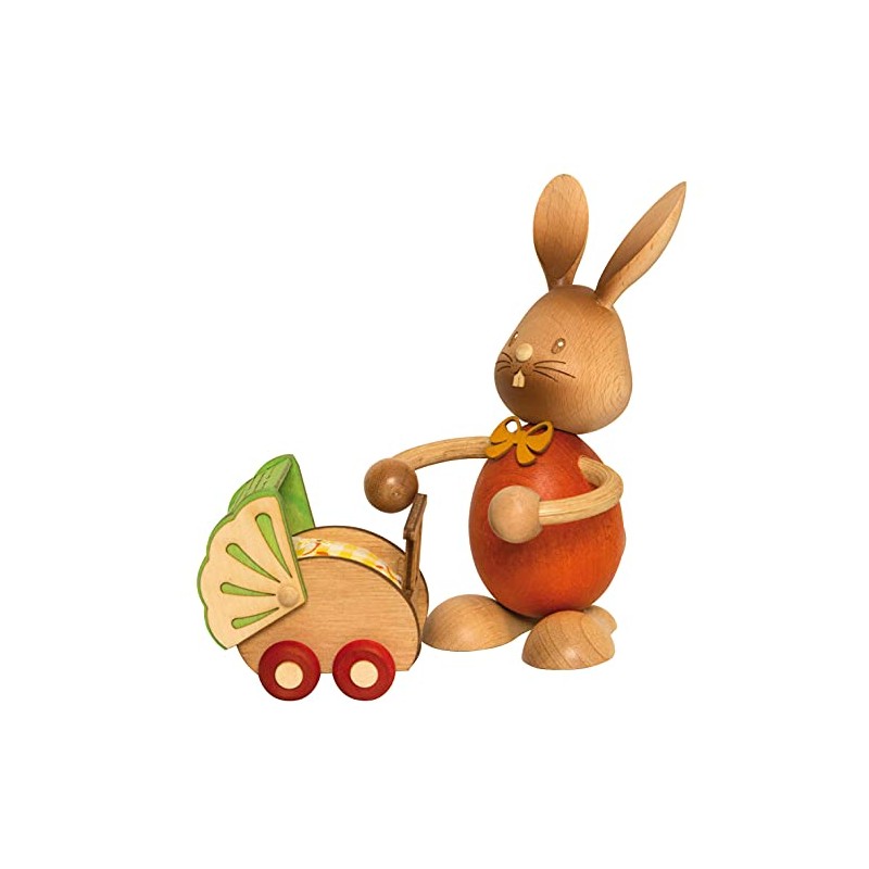 Drechslerei Kuhnert Snubby Bunny with Pram - 12 cm /