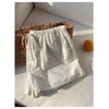 Floerns Women's Elastic Waist Double Layered Linen Shorts Knot Front