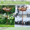 Echaprey Metal Bird Bath Outdoor Removable Bowl Heavy Duty Rustproof