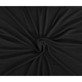 Koshtex Black Modal Spandex 2x1 Rib Knit Fabric by The Yard Made in The USA 12/16/21