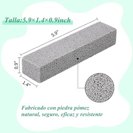 12Piezas de Piedras Pómez para La Limpieza, Pómez Limpiadores de Inodoros, Elimina la Calcificación y El Óxido para el Borde del Inodoro, Baño, Cocina, Piscina(Gris)