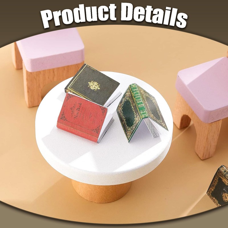 LvYiLinggg 6 Pcs Dollhouse Decor Miniature Classical Book DIY Props