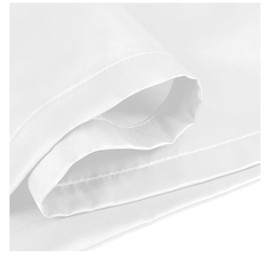 White Silk Satin Pillowcases - Satin Pillowcase for Hair and Skin, Pillow Cases 2 Pack with Envelope Closure, 50x75 cm, White