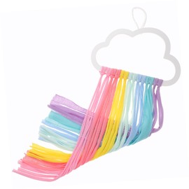 WHAMVOX Rainbow Hair Bows Organizer for Girls Cute Hair Accessories Storage for Boys and Girls Room Wall Hanging Decor for Ties and Headbands