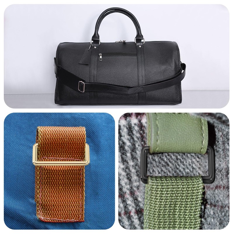 QUARKZMAN Metal Rectangle Ring, Metal Rectangular Buckles and Clasps, Webbing