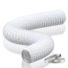 Hon&Guan 6 Inch Duct -16 FT White PVC and Aluminum