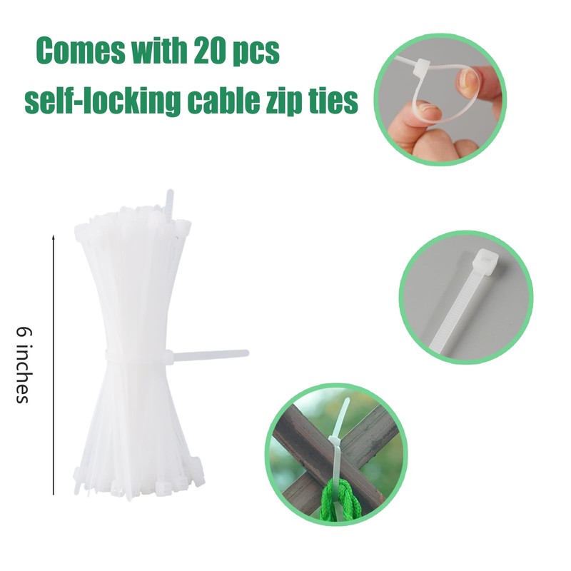 Rerialsaera 10Pack Melon Hammock Watermelon Nets with 20 Cable Zip