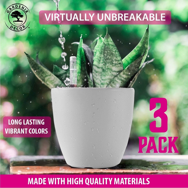 7'' Self Watering planters for Indoor Plants - Flower Pot