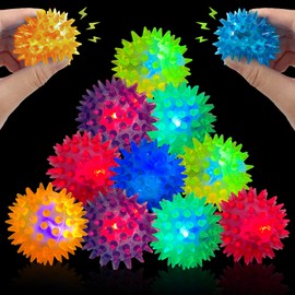 Lets Joy Party Bag Children's Birthday, Pack of 12 Hedgehog Ball Luminous Children, Hedgehog Ball for Children, Light Ball Children, Party Bag Hedgehog Ball Children LED, Hedgehog Ball Children's