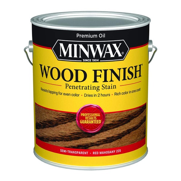 Minwax 71007000 Finish Penetrating Interior Wood Stain, Gallon, Red Mahogany