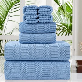 Juego de 8 toallas de baño de gran tamaño, 2 toallas de baño extragrandes, 2 toallas de mano, 4 toallas de baño, 600 gm, suaves, altamente