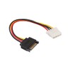 RIKYJIC 18cm SATA 15-Pin to 4-Pin Molex Power Cable Solid