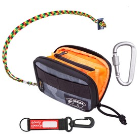 Rough Enough Wallet for Teen Boys Men Zipper Card Holder Wallet Pouch with Neck Lanyard Keychain Clip (Black Camo)