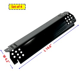 Direct Store DP148 4pk Heat Plates for Nexgrill 720-0830H, 720-0864, 720-0864M Gas Grill, Porcelain Steel Grill Heat Shield Tent, Burner Cover, Flame Tamer for Home Depot Nexgrill 4 Burner 720-0830H