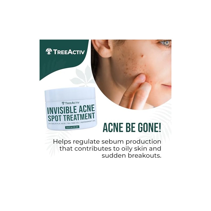 TreeActiv- Tratamiento invisible para el acné quístico con ácido salicílico