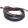 Wrapables Leather Brown Adjustable Bracelets