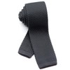 W&M Solid Color Washable Pointed Knit Tie, Necktie, 2.2 inches