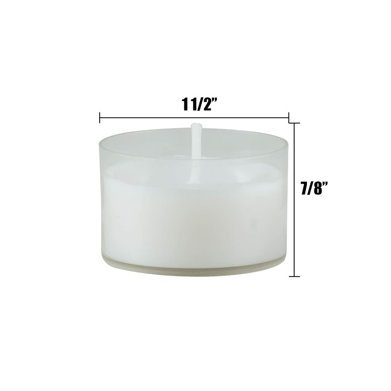 Stonebriar 48 Count White Unscented Smokeless Long Burning Clear Cup