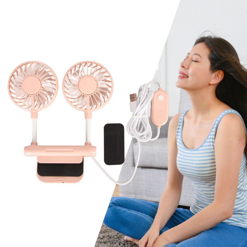 Monitor Fan 2 Heads 3 Speed Modes 6.6ft USB Cable