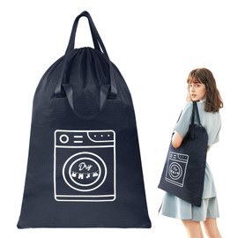 Asnews Laundry Bags, Nylon Dirty Clothes Storage Organizer with Drawstring Closure & Wide Strap Handles, 50 x 70cm Travel Laundry Bag for Trips, Camping, College Dorms, Caravan