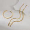 Gold Bracelets for Women Waterproof 14K Gold Plated Snake/Fishbone Chain